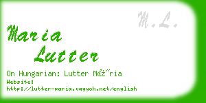 maria lutter business card